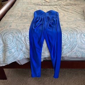 Bright blue jumpsuit